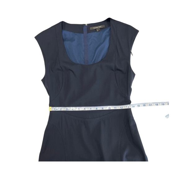 Rachel Roy Navy Wool Fitted Midi Sleeveless Dress Size 6 38.5"L Career Old Money - Picture 11 of 11